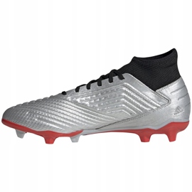 Scarpe da calcio adidas Predator 19.3 Fg argento F35595 rosso 1