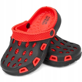 Ciabatte da piscina per bambini Aqua-speed Silvi, col 31, nere e rosse nero rosso 1