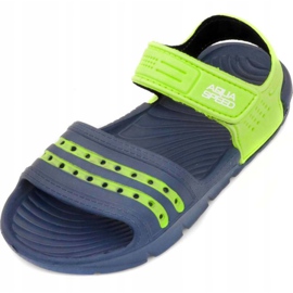 Ciabatte da piscina Aqua-speed Noli per bambini, blu navy e verde col.48 2