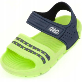 Ciabatte da piscina per bambini Aqua-speed Noli, verde e blu navy col.84 2