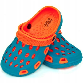 Ciabatte da piscina per bambini Aqua-speed Silvi col 01 blu arancio arancia 1
