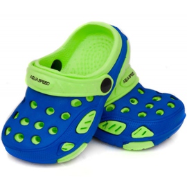 Ciabatte da piscina Aqua-speed Lido per bambini, col 01 blu verde 1