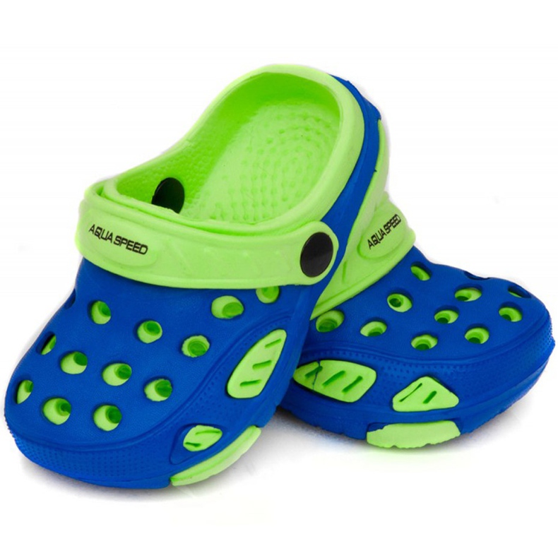 Ciabatte da piscina Aqua-speed Lido per bambini, col 01 blu verde 1