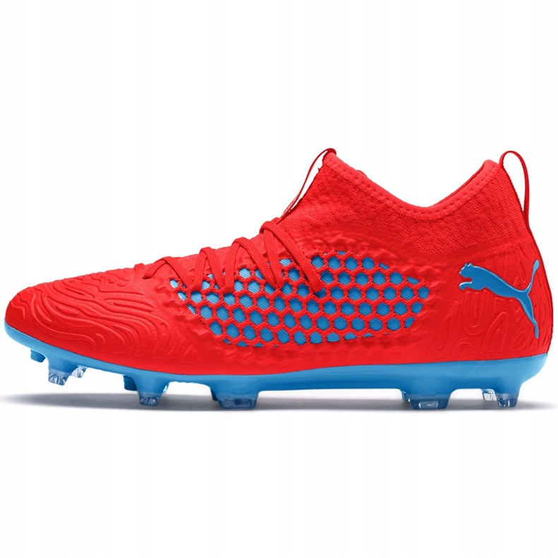 Scarpe da calcio Puma Future 19.3 Netfit Fg Ag rosso-blu 105539 01 1