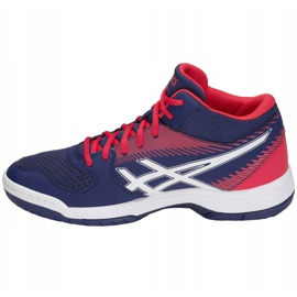Asics Gel-Task Mt B703Y-400 scarpe da pallavolo uomo bianco, rosso, blu navy blu navy 1