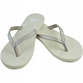 Pantofole Adidas Eezay Flip Flop bianche da donna F35034 grigio 1