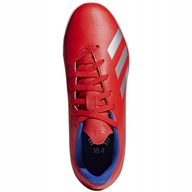 Adidas X 18.4 Tf Jr scarpe da calcio rosse BB9417 multicolore rosso 1