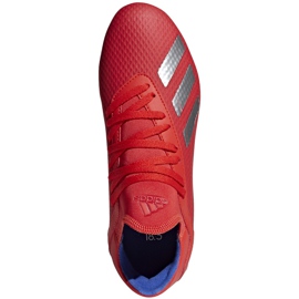 Adidas X 18.3 Fg Jr scarpe da calcio rosse BB9371 multicolore rosso 1