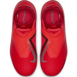Scarpa da calcio Nike Phantom Vsn Academy Df FG / MG Jr AO3287 600 rosso rosso 1