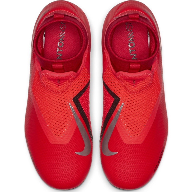 Scarpa da calcio Nike Phantom Vsn Academy Df FG / MG Jr AO3287 600 rosso rosso 1