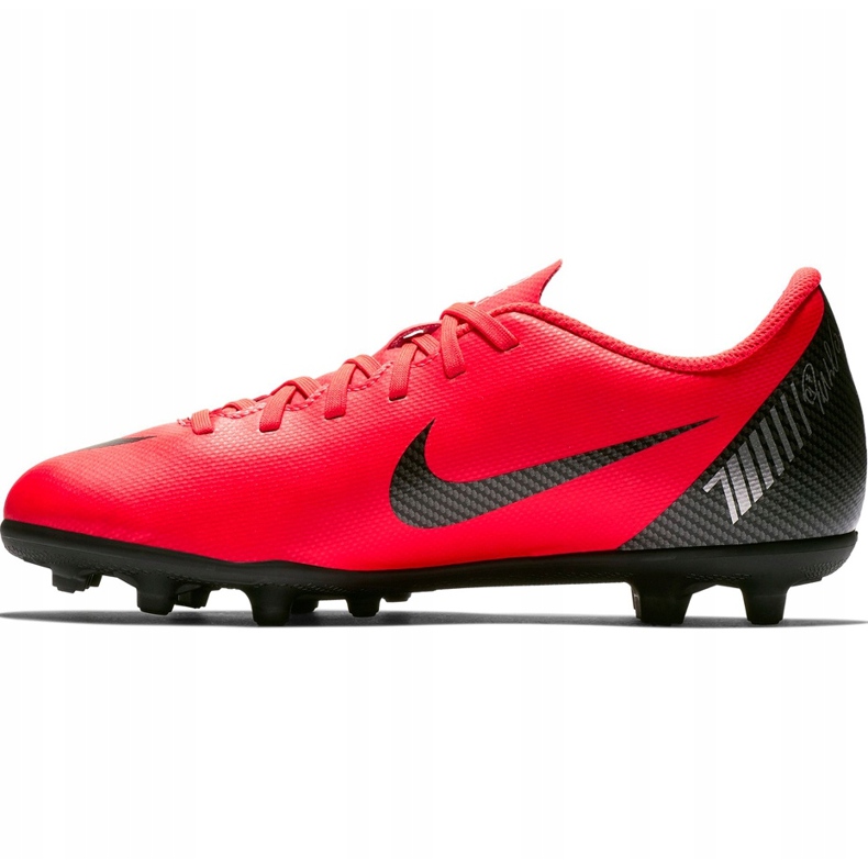 Scarpa da calcio Nike Mercurial Vapor 12 Club Gs CR7 FG / MG Jr AJ3095 600 multicolore rosso 1