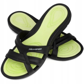 Ciabatte da piscina donna Aqua-speed Panama col.38 nero verde 1