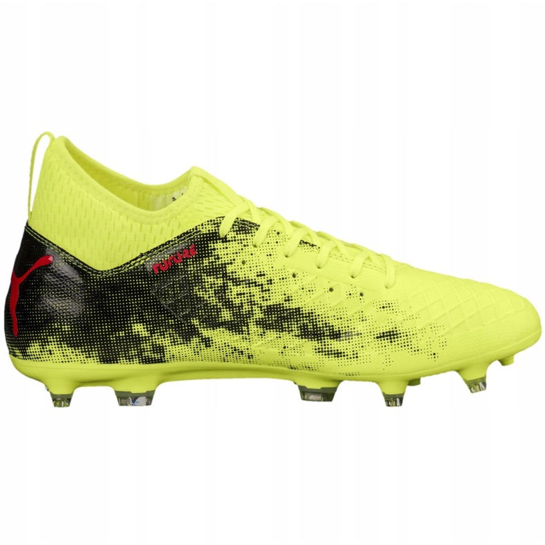 Puma Future 18.3 Fg Ag Fizzy scarpe da calcio giallo-nero 104328 01 verde verde 1