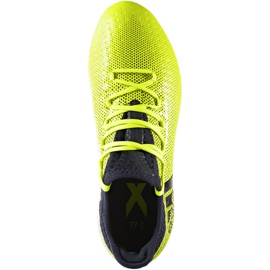 Scarpe da calcio Adidas X 17.1 Fg Jr S82297 multicolore verde 1