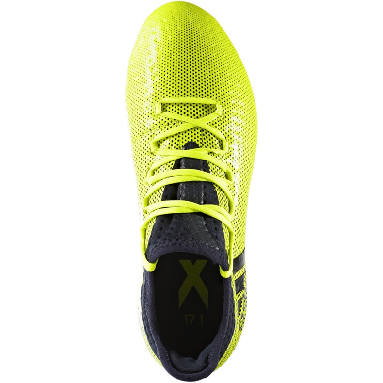 Scarpe da calcio Adidas X 17.1 Fg Jr S82297 multicolore verde 1
