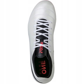 Scarpe da calcio Puma One 17.4 Fg bianco-nero-rosso 104075 01 multicolore 2