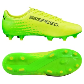 Scarpe calcio Puma Evo Speed ​​17.4 Fg giallo-verde 104017 01 multicolore 1