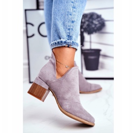 MSMG Stivali da donna con tacco alto cut out grigio mini meliori 3
