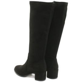 Stivali da donna in camoscio lycra Sergio Leone KZ205 nero 3