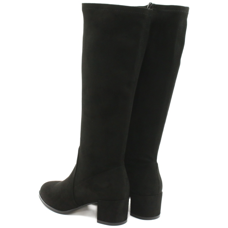 Stivali da donna in camoscio lycra Sergio Leone KZ205 nero 3