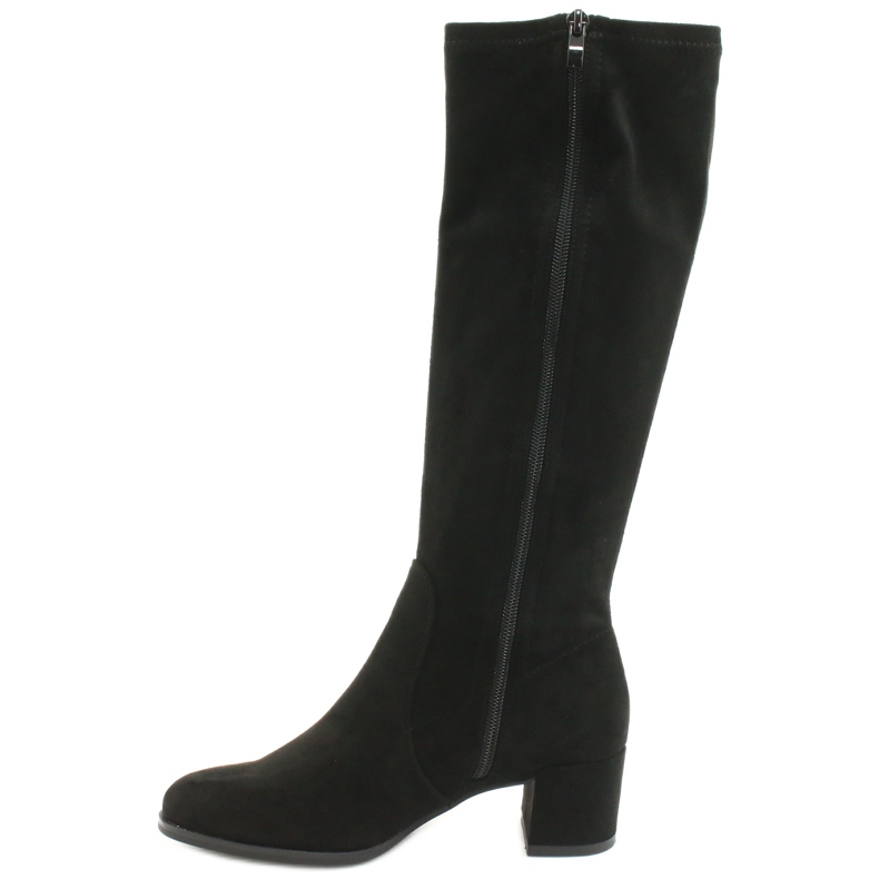 Stivali da donna in camoscio lycra Sergio Leone KZ205 nero 1