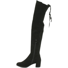 Stivali lunghi da donna in camoscio lycra Sergio Leone KZ281 nero 2