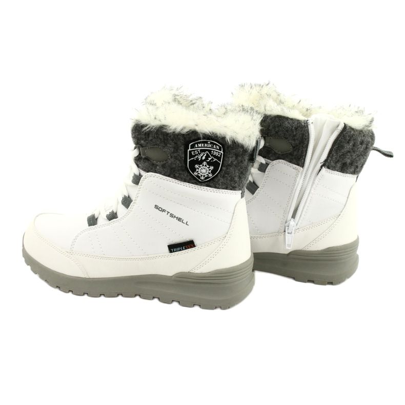 Doposci softshell con membrana American Club SN26/20 bianco bianca grigio 3