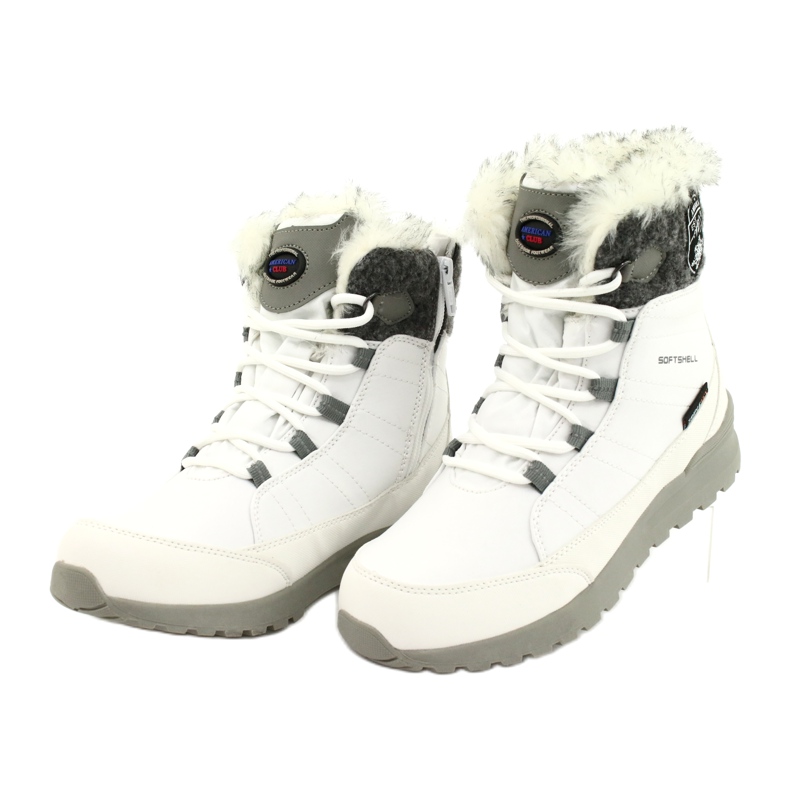 Doposci softshell con membrana American Club SN26/20 bianco grigio 2