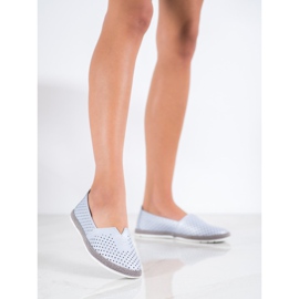 Sneakers In Pelle Slip On VINCEZA blu 2