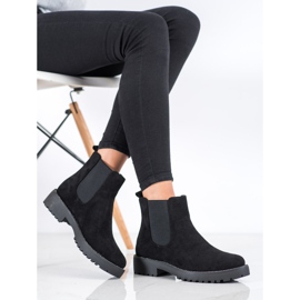 Bello Star Stivaletti Chelsea in pelle scamosciata nero 1