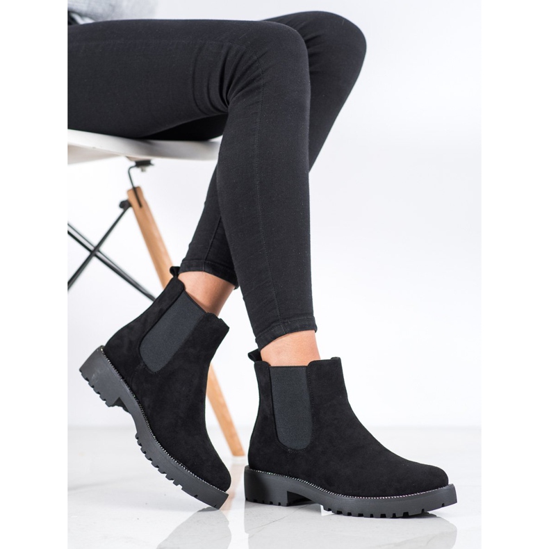 Bello Star Stivaletti Chelsea in pelle scamosciata nero 1