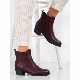 Ideal Shoes Stivali Classic Slip-On rosso 1