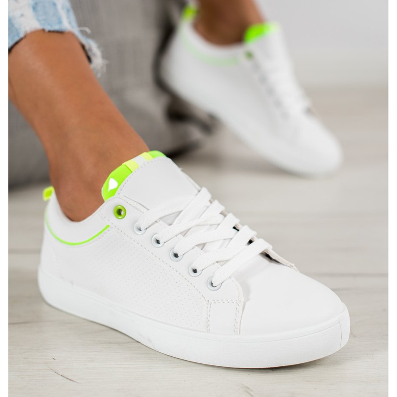 SHELOVET Sneakers Alla Moda Con Ecopelle bianca 2