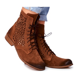 Nicole Stivali Meridan in pelle cammello da donna marrone 3