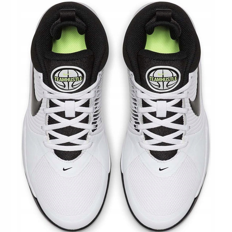 Nike team Hustle D 9 Gs bianco AQ4224 100 scarpe da bambino nero 1
