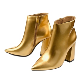 Stivaletti dorati con cerniera Adrietina d'oro 1