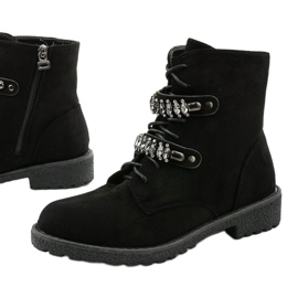 Stivali neri con strisce decorative Ginoraya nero 1