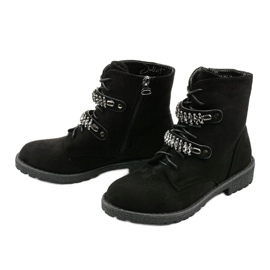 Stivali neri con strisce decorative Ginoraya nero 2