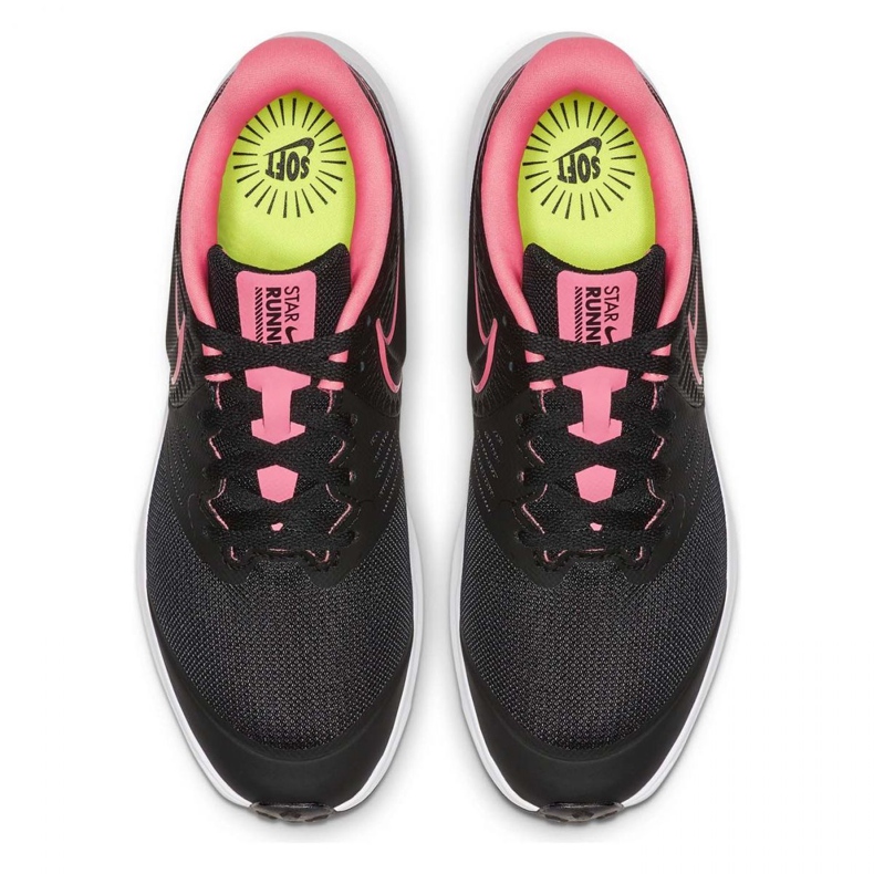 Nike Star Runner 2 Jr AQ3542 002 scarpe nero rosa 1