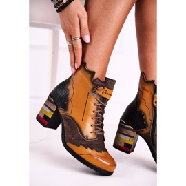 Stivali Donna Pelle Maciejka Giallo 03190-07 marrone 2