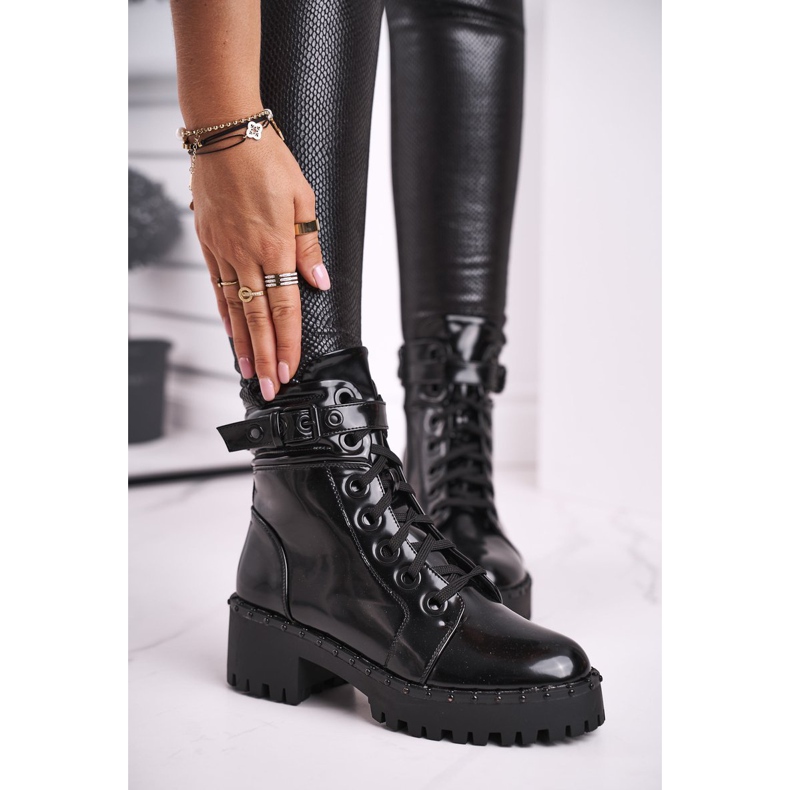 FRGIV Stivali Head Up Neri da Donna Laccati nero 1