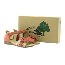 Sandali da bambina Ren But fiore di lampone rosso multicolore 4