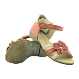 Sandali da bambina Ren But fiore di lampone rosso multicolore 3