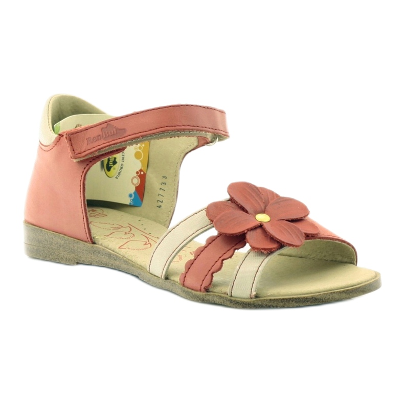 Sandali da bambina Ren But fiore di lampone rosso multicolore 1