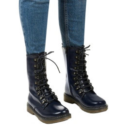 Stivali Adriana blu opachi blu navy 1
