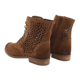 Nicole Stivali Meridan in pelle cammello da donna marrone 5