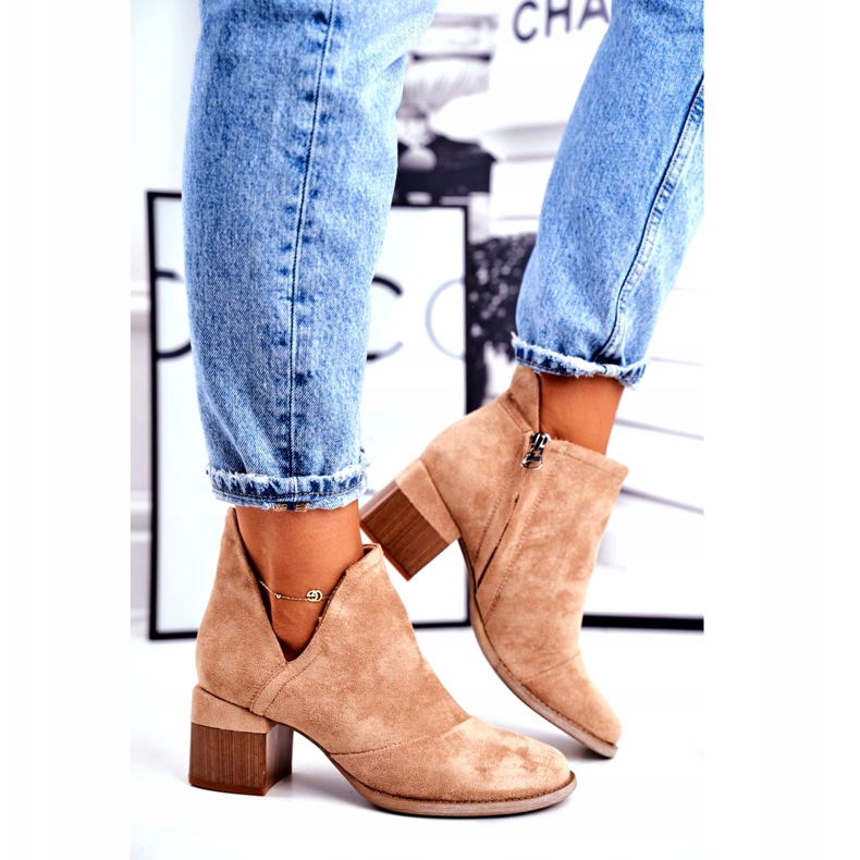 MSMG Stivaletti Donna Cut Out Beige Mini Meliori 3