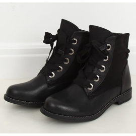 Stivaletti stringati neri 3103 Black nero 1