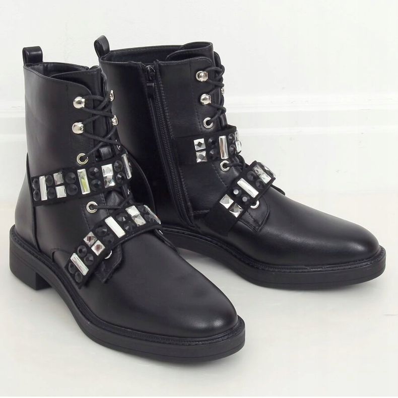 Operai neri con pietre BH307 Black nero 1
