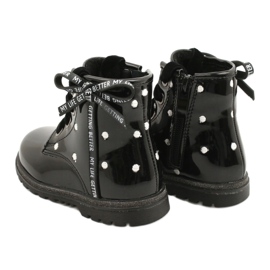 Evento Stivali da bambina, fiocco laccato 20DZ60-3246 nero 3